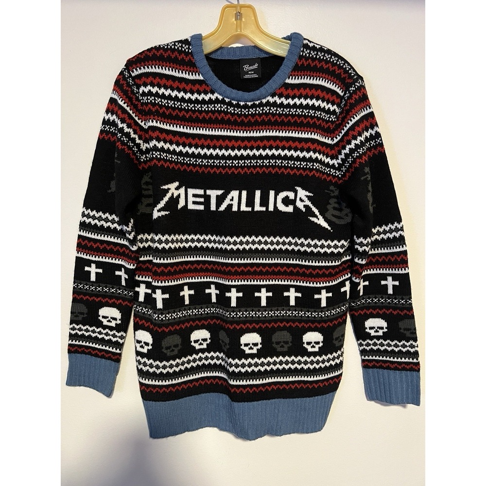 Metallica Holiday Christmas Sweater Made By Bravado Mens Medium